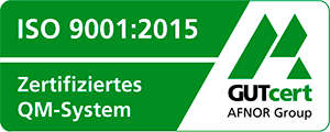 Zertifiziert nach GUTcert ISO 9001:2015
